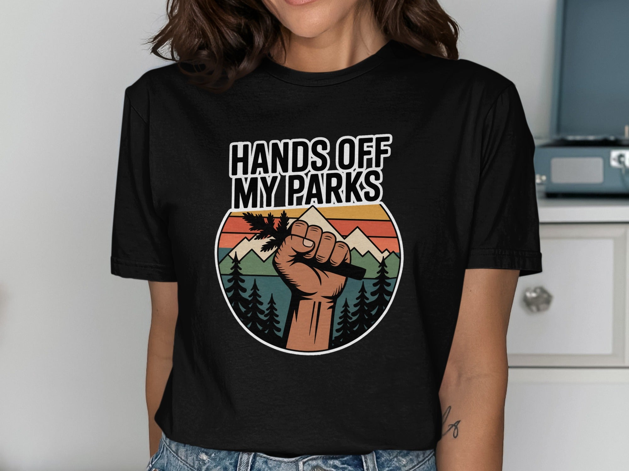 Hands Off My Parks Graphic Print Shirt product