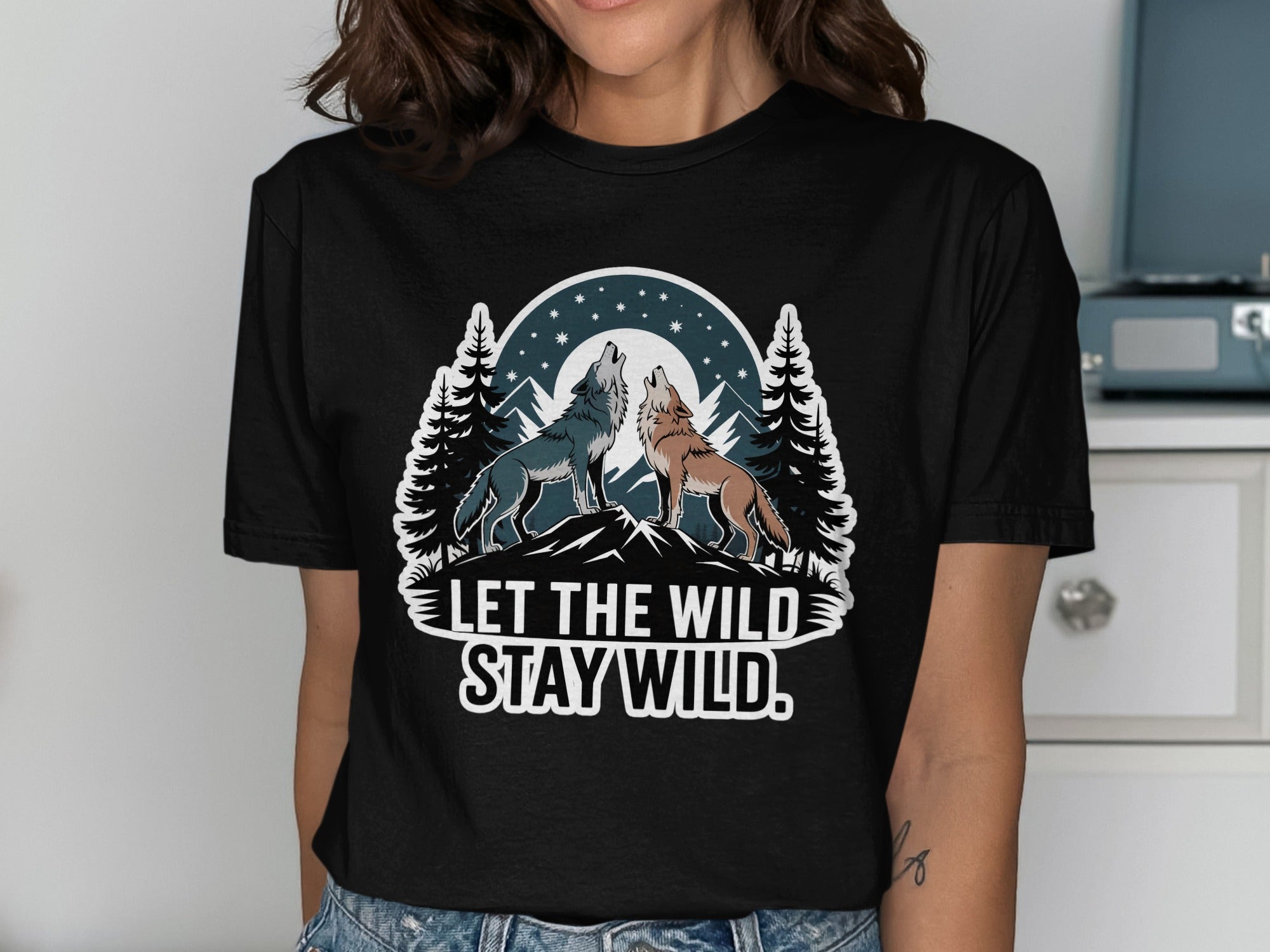 Let The Wild Stay Wild Wolf Graphic Tee product type