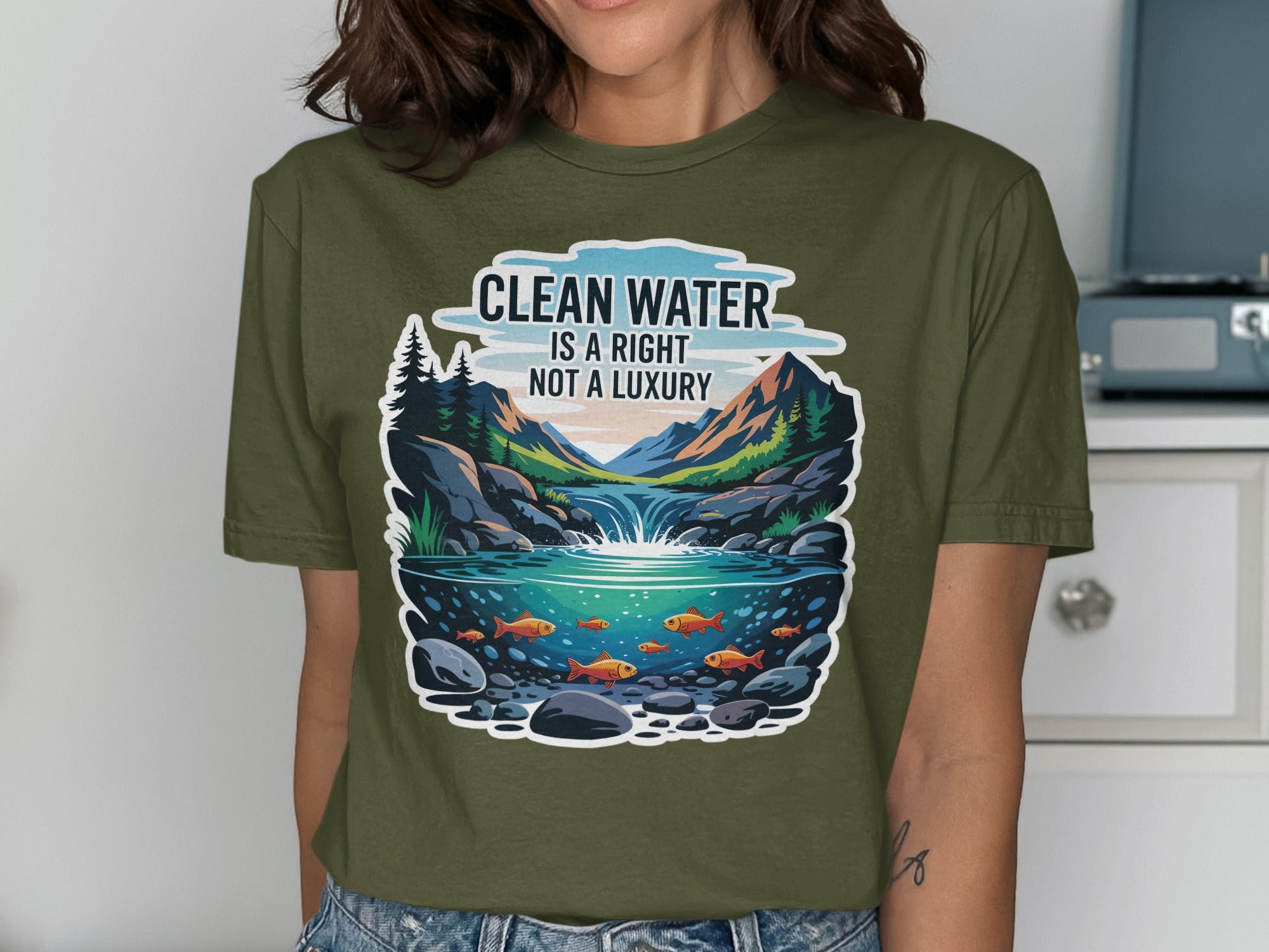 Clean Water is a Right Not a Luxury T-shirt product