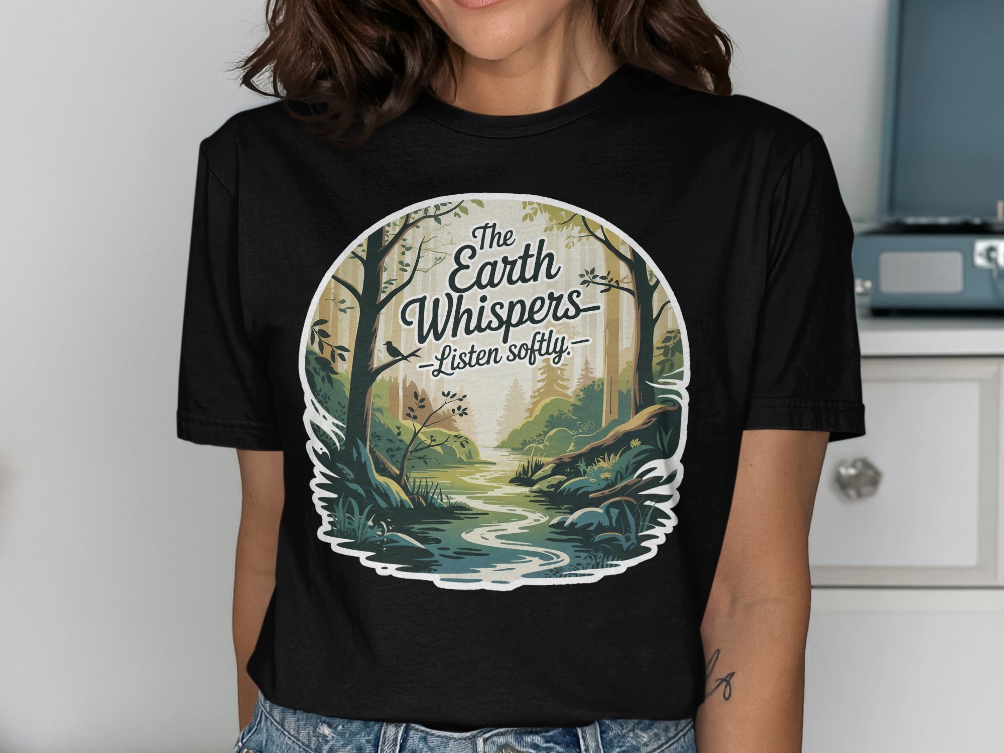 The Earth Whispers Listen Softly Graphic Shirt product